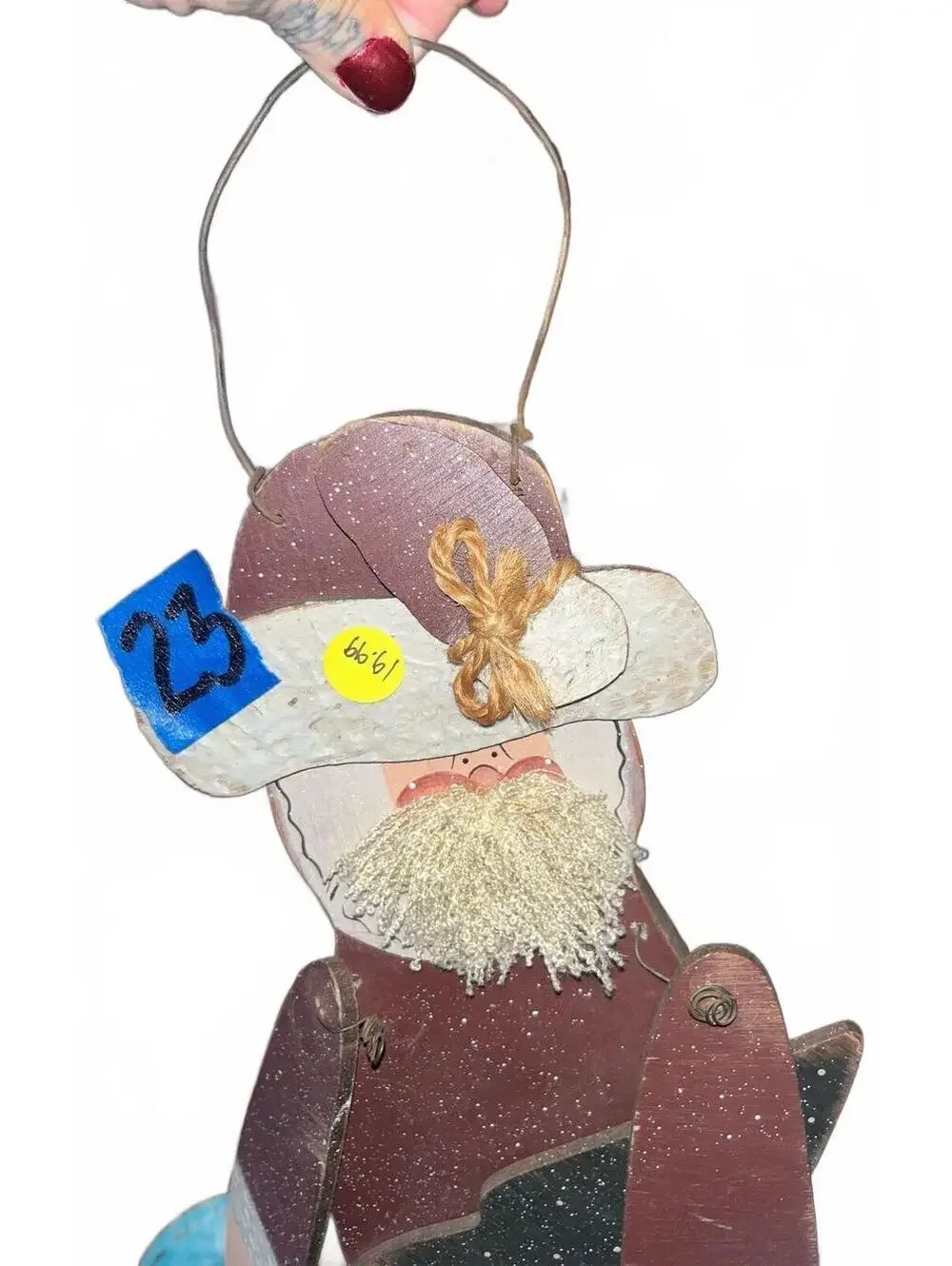 Handmade Rustic Santa Claus Holiday Wall Decor